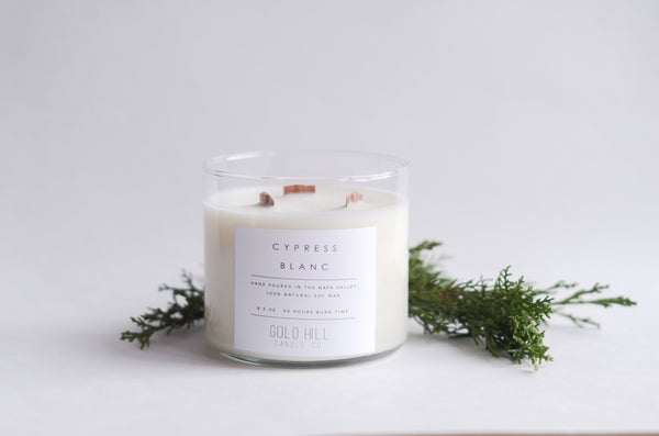 Cypress Blanc 3 Wick Soy Candle image 0