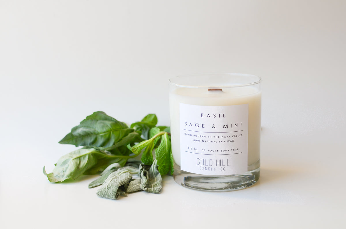 Basil Sage & Mint Soy Candle