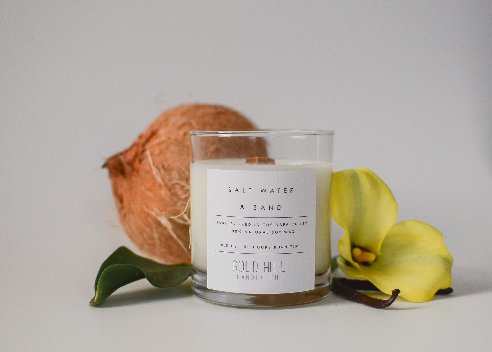 Salt Water & Sand Soy Candle image 0
