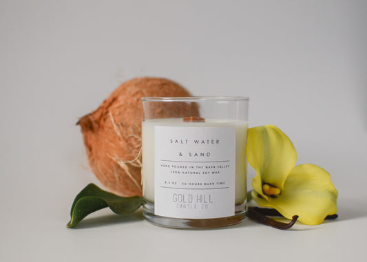 Salt Water & Sand Soy Candle image 0